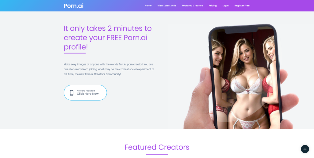 Porn.ai interface screenshot