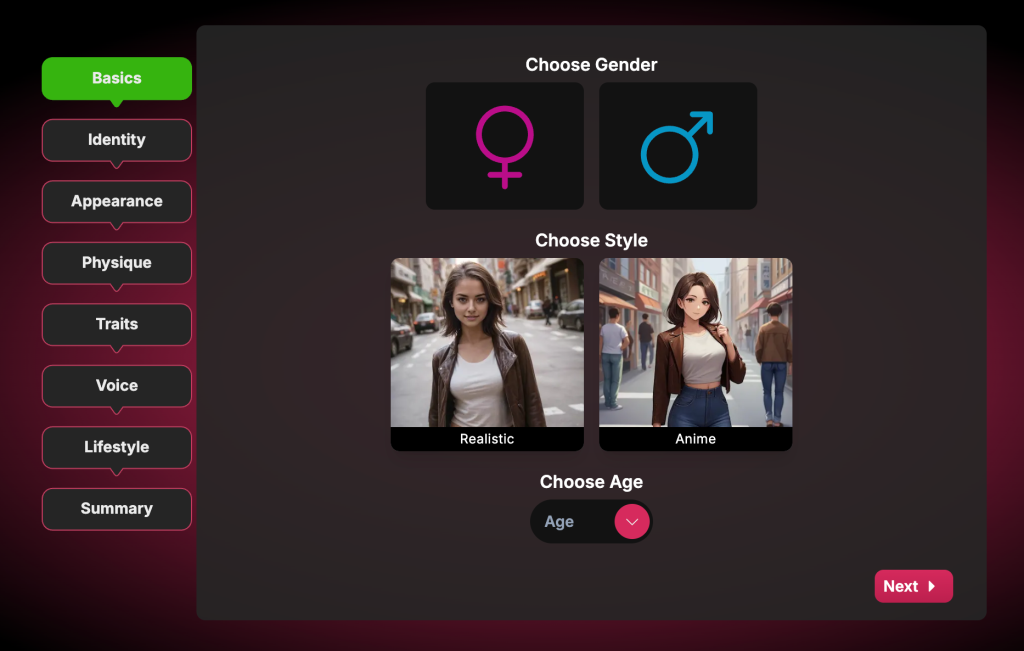 secretdesires.ai character generation